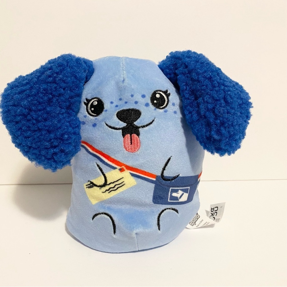 Dogs vs Squirls Chonks Plush Serisi Mail Dog Blue Stuffed Animal Toy 6” Beanie